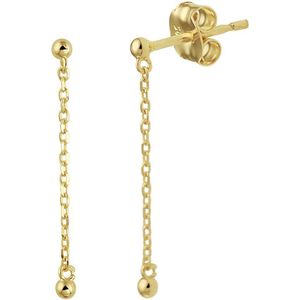 Oorknoppen - geelgoud - 14 karaat - oorhangers - Kasius - 40.23177 - sale Juwelier Verlinden St. Hubert - van €95,= voor €81,=