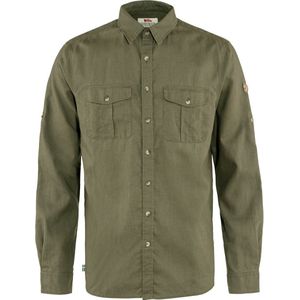 Fjällräven Övik Travel Shirt LS M - Green - Outdoor Kleding - Fleeces en Truien - Overhemd lange mouw