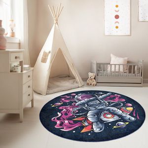 Kinderkamer Vloerkleed Rond Tapijt|Educatieve kindertapijten|Antislip Kindervloerkleed|Kinderen Tapijt Decor|Speelkleed|Kleurrijk kindervloerkleed|Onderwateravontuur