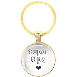 Sleutelhanger Glas - Super Opa