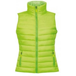 SOLS Vrouwen/dames Golfkussen Gewatteerde Waterafstotende Bodywarmer/Gilet (Neon Lime)