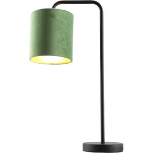 Olucia Kristin - Moderne Tafellamp - Metaal/Stof - Goud;Groen