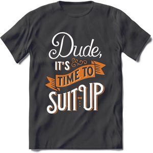 T-Shirt Knaller T-Shirt| Dude Shut Up! | Vrijgezellenfeest Cadeau Man / Vrouw -  Bride / Groom To Be Bachelor Party - Grappig Bruiloft Bruid / Bruidegom |Heren / Dames Kleding shirt|Kleur zwart|Maat M
