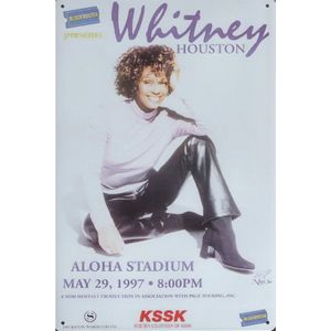 Wand Bord Concert Muziek - Whitney Houston - Aloha Stadium 1997 - Exclusief