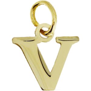 Goud Hanger Letter V 14 karaats