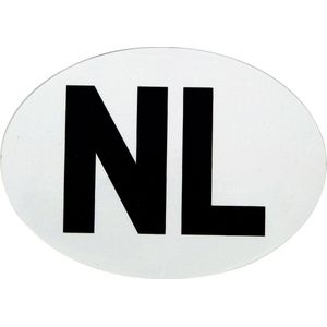 Stickers NL vinyl wit 20x 112x80mm