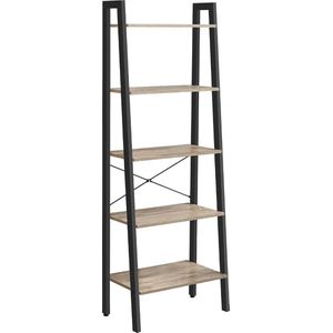 Ladderplank, 5-laags boekenplank, boekenkast