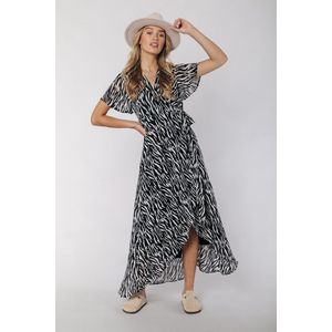 Colourful Rebel Felin Zebra Maxi Jurk - Maat XS