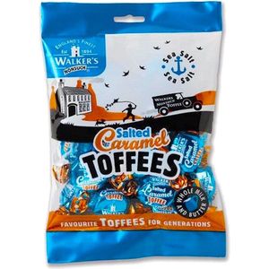 6 Zakken Walkers Salted Caramel Toffees á 150 gram - Voordeelverpakking Snoepgoed