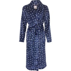 Tenderness - dames badjas - Fleece - Blauw - Maat L