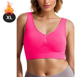 Bovista BH Zonder Beugel - Zonder Bandjes - Push-up Bh's - Comfort Beha - Gemengd - Comfortabel - Roze - Maat XL