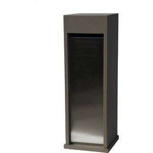 Vrijstaande Brievenbus taupe met Inox