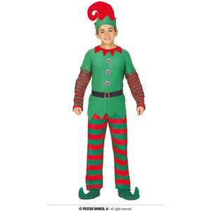 Kerst & Oud & Nieuw Kostuum | Brave Kerstman Hulp Elfje Joep | Jongen | 5 - 6 jaar | Kerst | Verkleedkleding