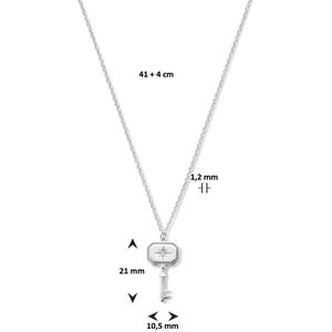 Cataleya Jewels Collier Sleutel 1,2 mm 41 + 4 cm Zilver