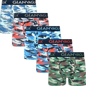 Heren Boxershort - 5 Pack - Katoen - Maat XL - Camo Print - Mix Kleur - Ondergoed Heren - Onderbroeken Heren