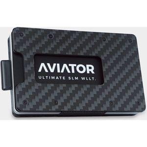 Aviator - Carbon slide wallet - carbon fiber cash clip - aluminium kleingeld vak - acrylic frame