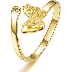 Montebello Ring Butterfly G - 316L Staal PVD - Vlinder - One-Size