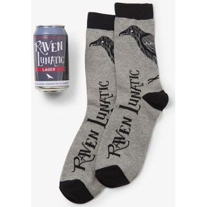 Little Blue House, grappige sokken, cadeau mannen, beer can socks