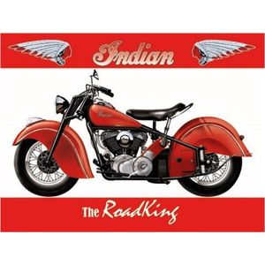 Indian Motorcycles The Road King Metalen Bord - 20 x 30 cm