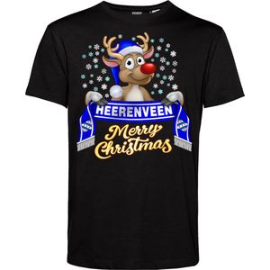 T-shirt kind Heerenveen | Foute Kersttrui Dames Heren | Kerstcadeau | SC Heerenveen supporter | Zwart | maat 140