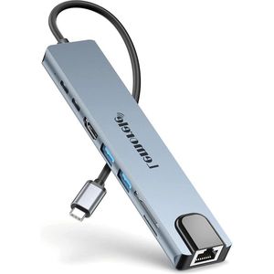 9 in 1 USB C Hub Ethernet HDMI 4K 2 USB 3.0 PD 100 W SD/TF - USB C Ethernet Multiport Adapter voor MacBook Pro/Air M1iPad M1 Windows Chromecast Switch