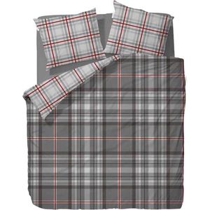 Vanezza Jannes Dekbedovertrek - Flanel - Litsjumeaux - 240x200/220 - Grijs