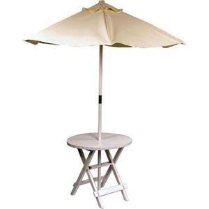 Kindertafeltje met parasol wit