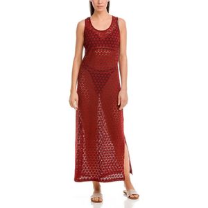 VAMP beachwear dress red terracotta - Maat L