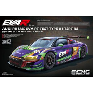 1:24 MENG CS008 AUDI R8 LMS EVA RT TEST TYPE-01 TSRT R8 Plastic Modelbouwpakket