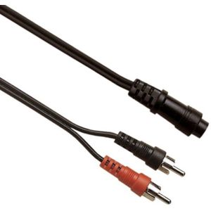 Mini DIN 8pins - Tulp stereo 2RCA kabel - 3 meter