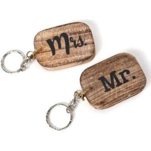 Sleutelhanger / Bruiloft / Mr Mrs / cadeau / wedding gift / huwelijk