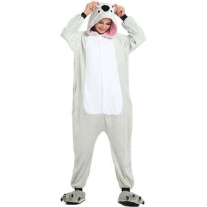 Koala Onesie Pak Kostuum Outfit Huispak Jumpsuit Verkleedpak - Verkleedkleding - Halloween & Carnaval - SnugSquad - Kinderen & Volwassenen - Unisex - Maat S voor Lichaamslengte (146 - 159 cm)