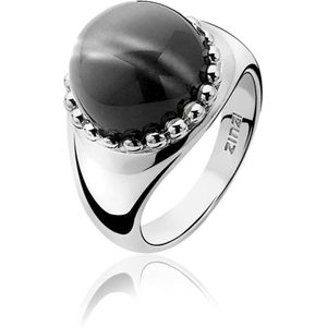 ZINZI zilveren ring zwart ZIR792Z
