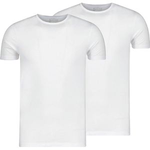 Slater 8100 - Tencel 2-pack T-shirt ronde hals korte mouw wit 3XL