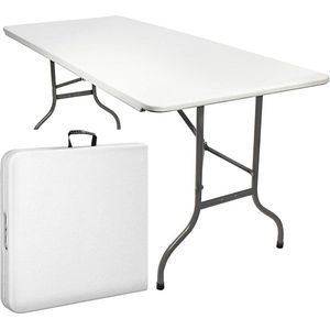 Inklapbare Vouwtafel - plooitafel - klaptafel 183x70x74 cm - Wit camping table
