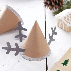 Ginger Ray - Ginger Ray - Rustic Christmas – Mini Rendier Feesthoeden