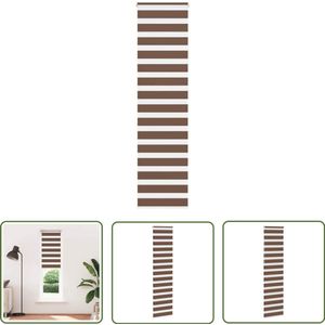 The Living Store Zebra rolgordijn 60x230 cm stofbreedte 55,9 cm polyester bruin - Zebra Rolgordijn - Zonwering - Privacy - Rolluiken - Raamdecoratie