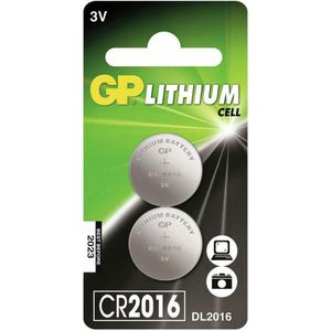 GP Lithium Knoopcel Batterij CR2016 3 V 2-Blister