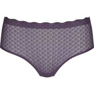 Sloggi Dames ZERO Feel Lace High Waist Brief Blackcurrant Juice XS