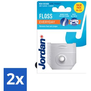 Jordan - Floss Everyday - Tandfloss - 60 meter - Voordeelverpakking - 2 stuks