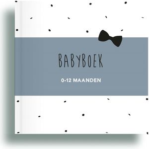 Babyboek 0-12 maanden blauw - Invulboek baby - Babydagboek - Invulboek baby's eerste jaar - Mijn eerste jaar dagboek - Dagboek 0-12 maanden - Baby invulboek eerste jaar - Baby's eerste jaar invulboek - Geboorteboek 1e jaar - Baby eerste jaar