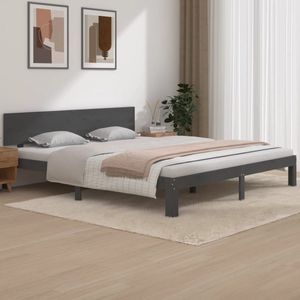 The Living Store Houten Bedframe - Moderne Slaapkamer - Bedframe - Afmeting- 205.5 x 183.5 x 69.5 cm