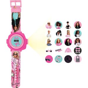 Digitaal horloge met projectie van 20 Barbie-designafbeeldingen