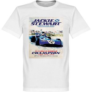 Jackie Stewart Poster T-Shirt - Wit - XXXXL
