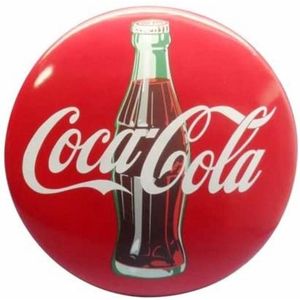 Coca-Cola Hars Contour Fles 3-D Button Bord