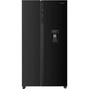 Heinner Amerikaanse Side-by-side Koelkast met Waterdispenser - Full No Frost - 529 Liter - 39 dB - LED Touch Display - Eco Stand - 5 Jaar Garantie - Zwart