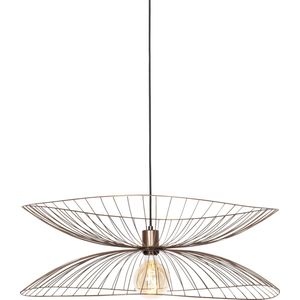 QAZQA pua - Design Hanglamp voor boven de eettafel | in eetkamer - 1 lichts - Ø 66 cm - Brons - Woonkamer | Slaapkamer | Keuken