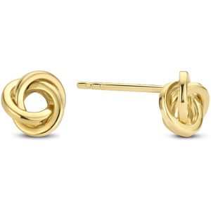 New Bling 9NBG-0463 Gouden Oorknopjes - Dames - Knoopje - Knot - 5,5 mm Doorsnee - 14 Karaat - Goud