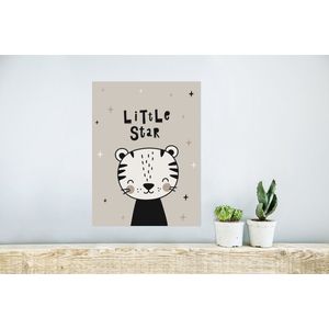 Poster Quotes - Spreuken - Little star - Kinderen - Kids - Baby - 30x40 cm - Poster Babykamer