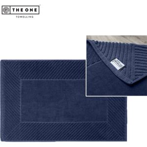 The One Towelling Badmat - Extra dikke Douchemat - 100% Zacht katoen - 50 x 80 cm - Velours - Navy